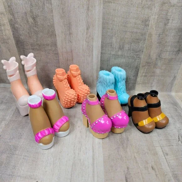 Bratz Dolls Shoes Lot Chunky Platform Boots Heels - Picture 1 of 5